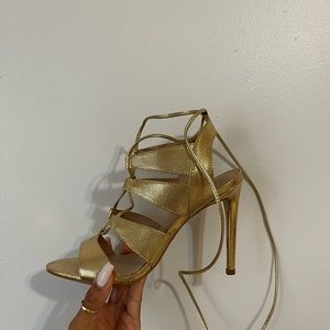 Steve Madden Gold Strappy Sandal